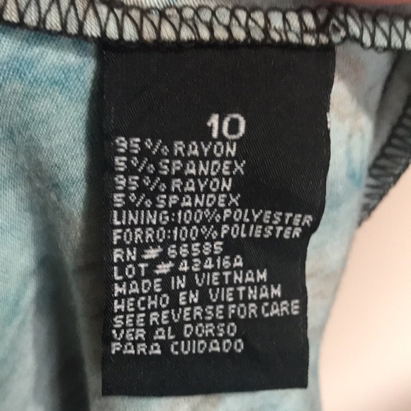 Sleeveless Turquoise & Brown patterned Dress Sz 10 NWT - Picture 3 of 3